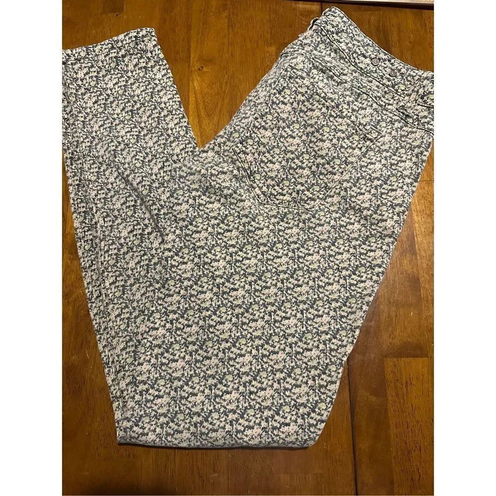Cabi womens stretch floral skinny jeans style 5083 Low Rise Size 2 GUC